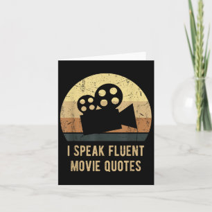 Ich spreche Fluent Movie Quotes Vintag Funny Movie Karte