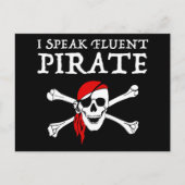 Ich spreche Fluent Pirate Postkarte (Vorderseite)