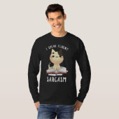 Ich spreche Fluent Sarcasm Funny Cat T-Shirt (Vorne ganz)