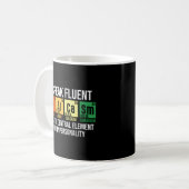 Ich spreche Fluent Sarcasm Science Teacher Nerd Kaffeetasse (Vorderseite Links)