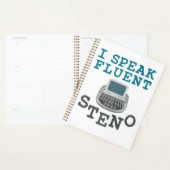 Ich spreche Fluent Steno Court Reporter Stenograph Planer (Anzeige)