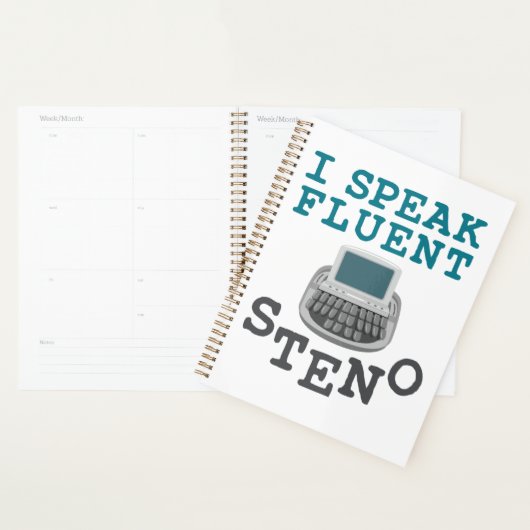 Ich spreche Fluent Steno Court Reporter Stenograph Planer (Anzeige)