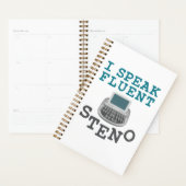 Ich spreche Fluent Steno Court Reporter Stenograph Planer (Anzeige)