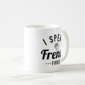 Ich spreche Französisch Fries Kaffeetasse (VorderseiteRechts)