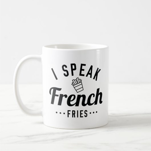 Ich spreche Französisch Fries Kaffeetasse (Links)