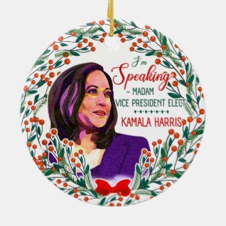 Ich spreche Frau Vizepräsidentin Elect Harris Keramik Ornament