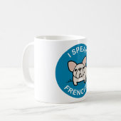Ich spreche Frenchie - Blau Kaffeetasse (Vorderseite Links)