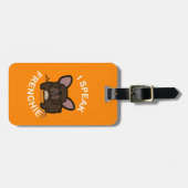 Ich spreche Frenchie - Orange Gepäckanhänger (Vorderseite horizontal)