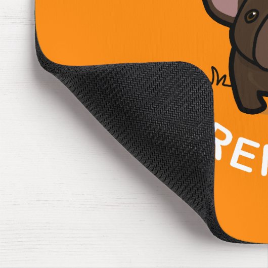 Ich spreche Frenchie - Orange Mousepad (Ecke)
