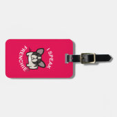 Ich spreche Frenchie - Rosa Gepäckanhänger (Vorderseite horizontal)