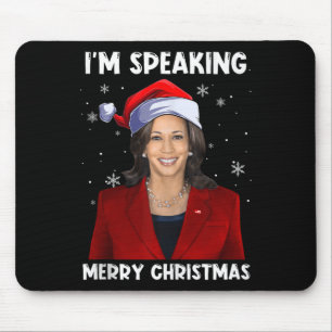 Ich spreche frohe Weihnachten Kamala Harris Santa Mousepad