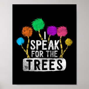 Ich spreche für Trees Earth Day Awareness Hippie I Poster
