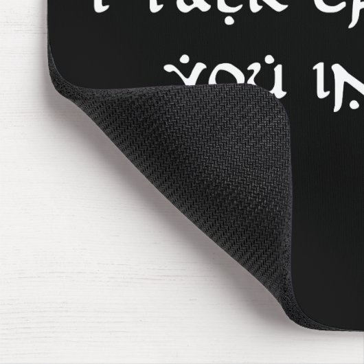 Ich spreche im Elbischen Funny von dir. Mousepad (Ecke)