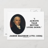 Ich spreche immer besser, wenn ich mich hinlegen m postkarte (Vorne/Hinten)