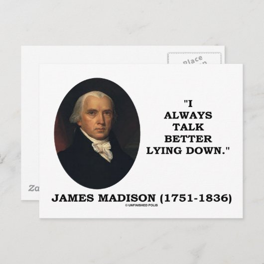 Ich spreche immer besser, wenn ich mich hinlegen m postkarte (Vorne/Hinten)