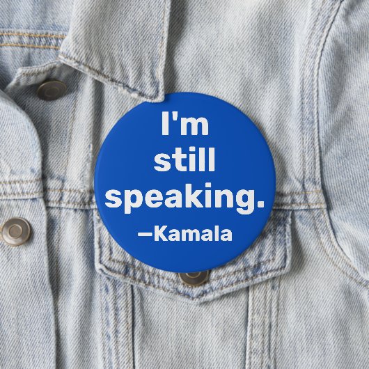 Ich spreche immer noch Kamala Blue Button (Beispiel)