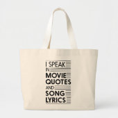Ich spreche in den Film-Zitat-und Lied-Texten Jumbo Stoffbeutel (Vorne)