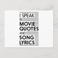 Ich spreche in Filmzitaten und Song-Texten