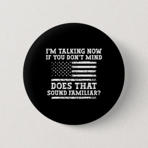 Ich spreche jetzt Shirt Trump Kamala Debatte Funny Button