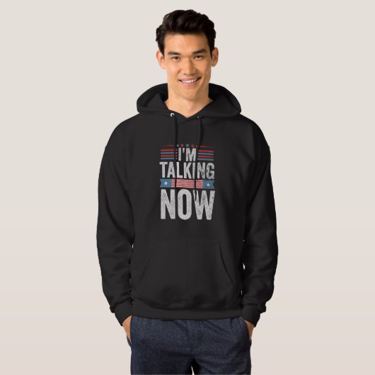 Ich spreche jetzt von Trump Kamala Präsident Debat Hoodie (Vorne ganz)