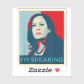 Ich spreche Kamala Harris Aufkleber (Blatt)