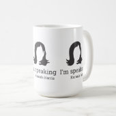 Ich spreche Kamala Harris Black and White Kaffeetasse (VorderseiteRechts)