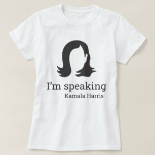 Ich spreche Kamala Harris Black and White T-Shirt