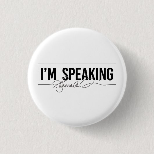 Ich spreche - Kamala Harris Button (Vorderseite)