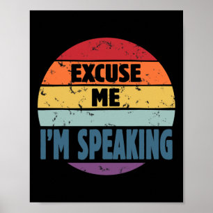 Ich spreche Kamala Harris Debattenzitat Vintage Poster
