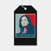 Ich spreche Kamala Harris Geschenkanhänger (Rückseite)