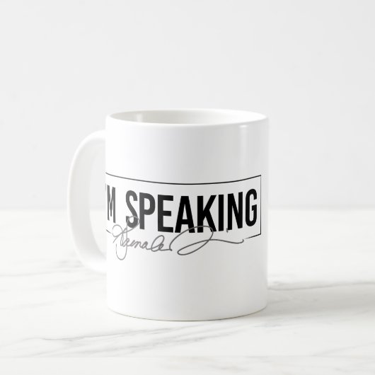 Ich spreche - Kamala Harris Kaffeetasse (Vorderseite Links)
