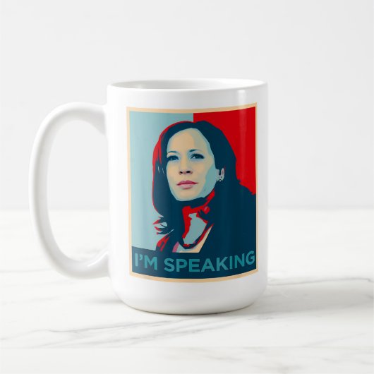 Ich spreche Kamala Harris Kaffeetasse (Links)