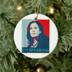 Ich spreche Kamala Harris Keramik Ornament