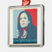 Ich spreche Kamala Harris Ornament Aus Metall (Links)