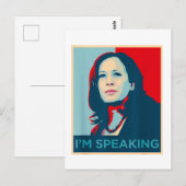 Ich spreche Kamala Harris Postkarte (Vorne/Hinten)