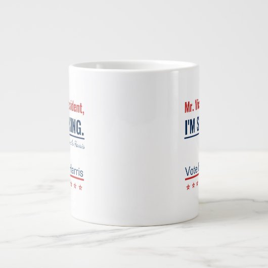 Ich spreche Kamala Harris Präsident 2024 Jumbo-Tasse (Vorderseite)
