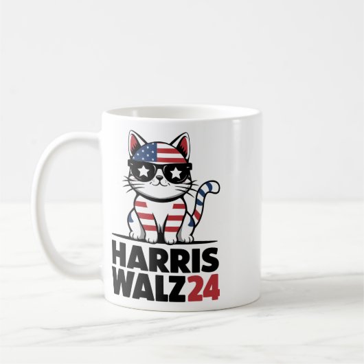 Ich spreche Kamala Harris Präsident Comma La Ameri Kaffeetasse (Links)