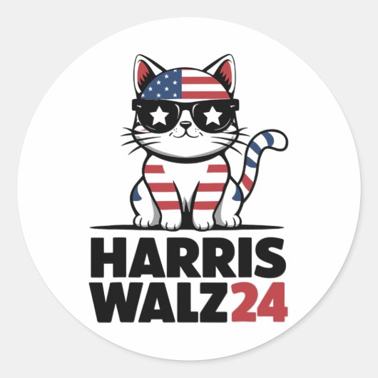 Ich spreche Kamala Harris Präsident Comma La Ameri Runder Aufkleber (Vorderseite)
