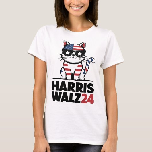Ich spreche Kamala Harris Präsident Comma La Ameri T-Shirt (Vorderseite)