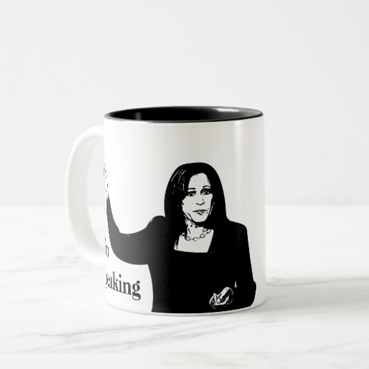Ich spreche - Kamala Harris Tasse (Vorderseite Links)