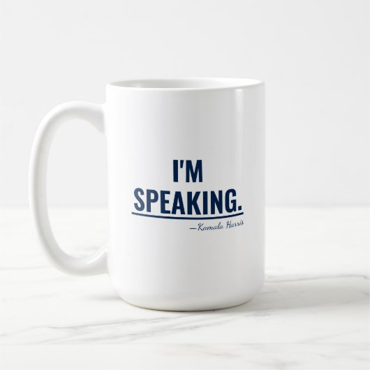 Ich spreche Kamala Harris Vizepräsidentin 2020 Kaffeetasse (Links)