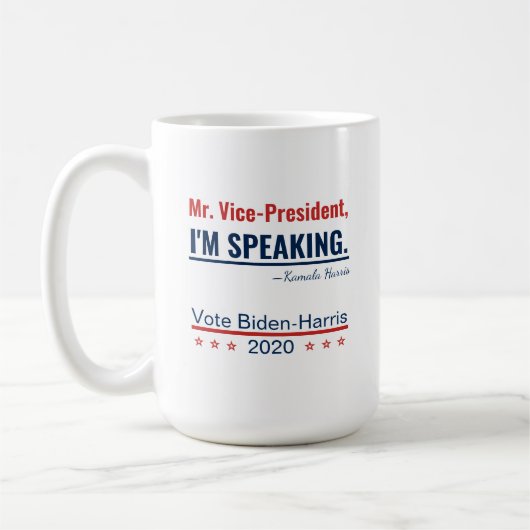 Ich spreche Kamala Harris Vizepräsidentin 2020 Kaffeetasse (Links)