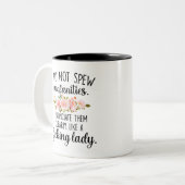 Ich spreche keine Profis, lustiges Zitat schwarzen Zweifarbige Tasse (Vorderseite Links)