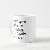 Ich spreche keine Prominente, die ich deutlich aus Kaffeetasse (Vorderseite Links)