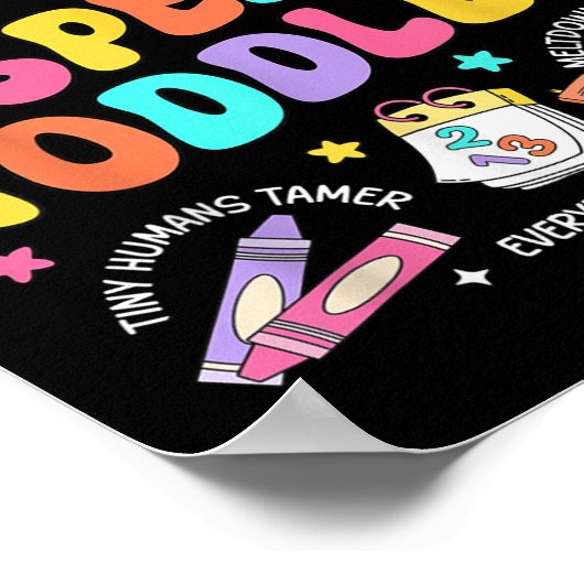 Ich spreche Kleinkindlehrer vor K zurück in die Sc Poster (Ecke)