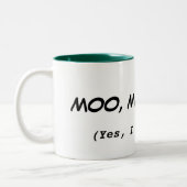 Ich spreche Kuh-lustige Zitat-Tasse Zweifarbige Tasse (Links)