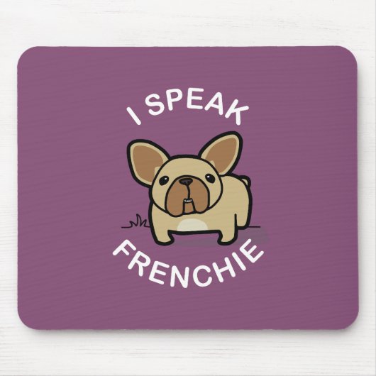Ich spreche lila Frenchie - Mousepad (Vorne)