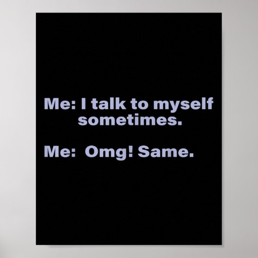 Ich spreche manchmal mit mir selbst poster (Vorne)