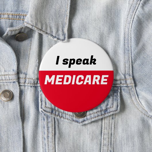 Ich spreche Medicare-Schaltfläche Button (Beispiel)