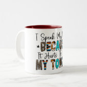 Ich spreche meinen Geist Zweifarbige Tasse (Vorderseite Links)